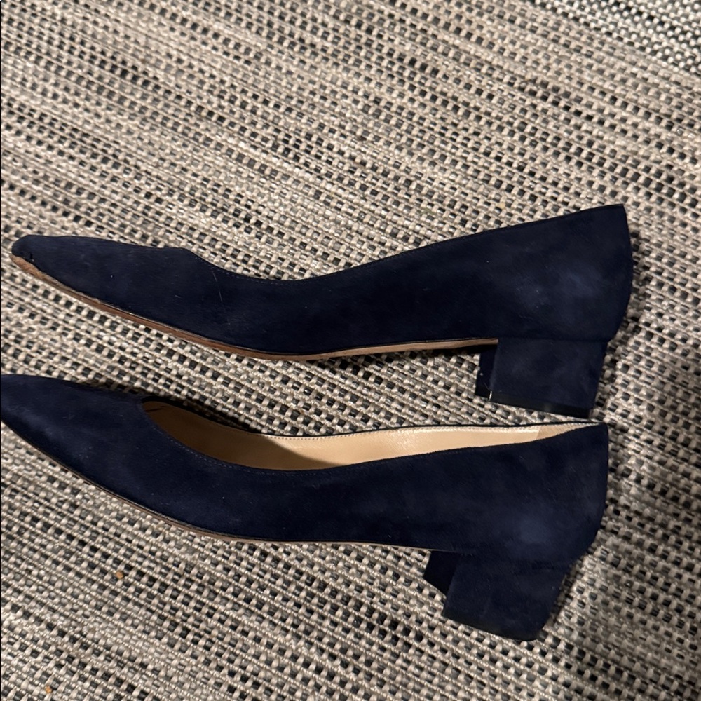 Manolo Blahnik Lista low healed suede pumps - Picture 8 of 16